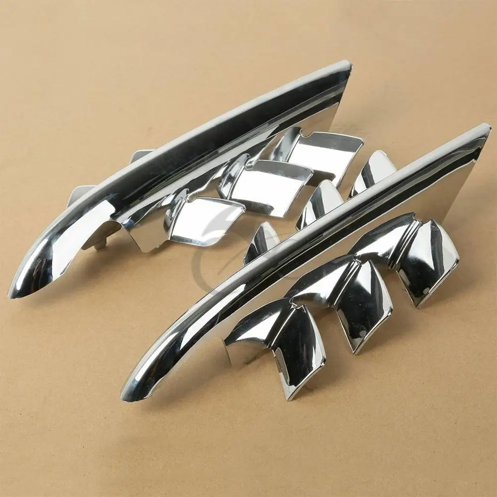 

Motorcycle Chrome Shark Gills Fairing Accents For Honda Goldwing GL1800 2001-2010