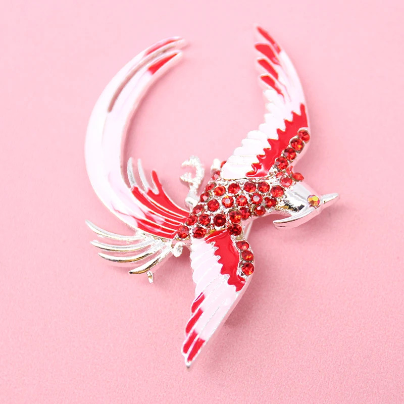 Rhinestone Enamel Animal Bird Brooch Pin For Wedding Women Jewelry Accessories