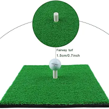 CRESTGOLF 골프 타격 매트, 실내 및 실외 SBR 골프 매트, 드라이빙 레인지 연습 뒷마당 사용, 그린 (긴 잔디, 짧은 잔디) 