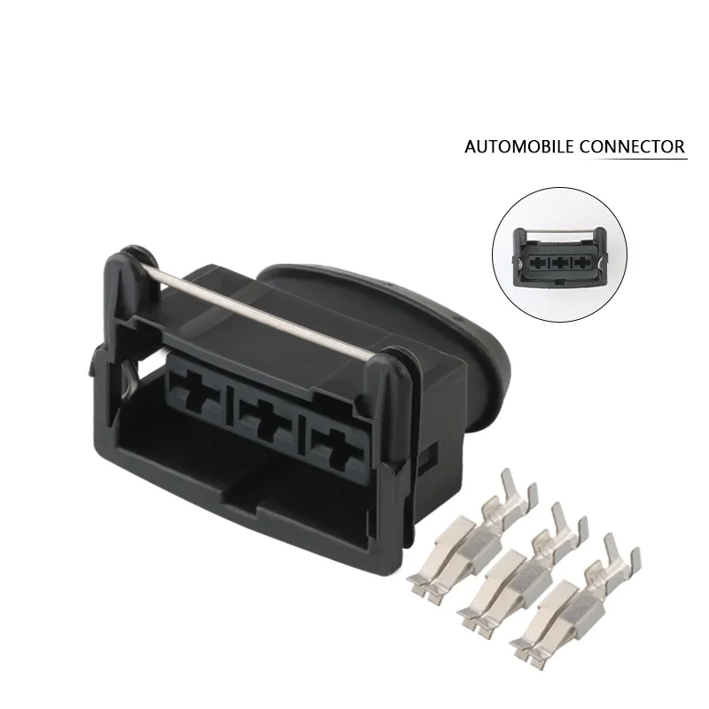 Free shipping 100 Set dj7032-6.3-21 3-core three-hole car connector with terminal air docking