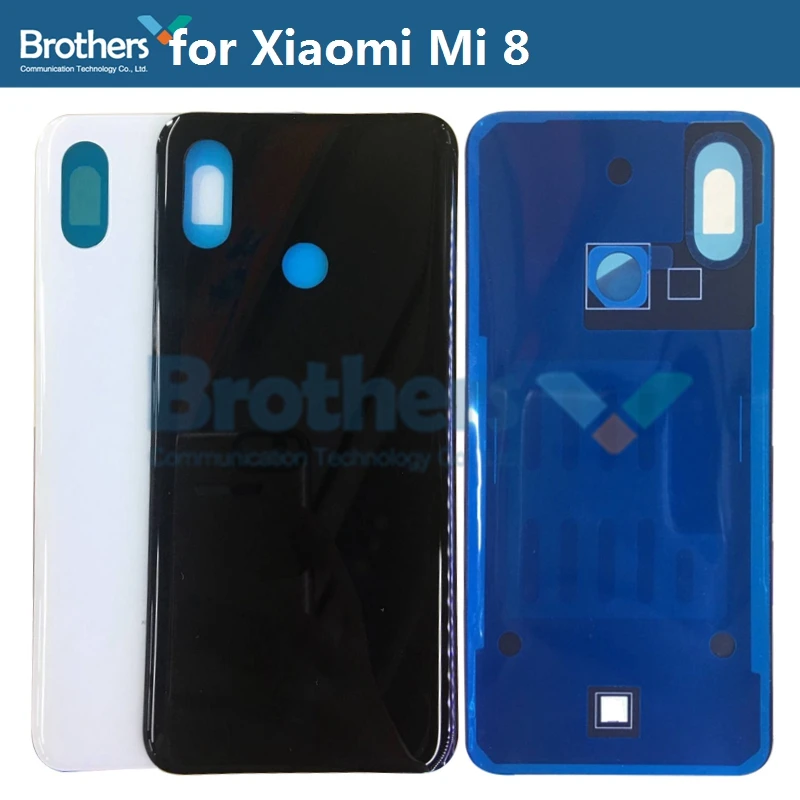 Original Battery Housing for Xiaomi Mi 8 Mi8 Battery Door without or with Camera Lens Glass Back Cover Rear Housing for M1803E1A