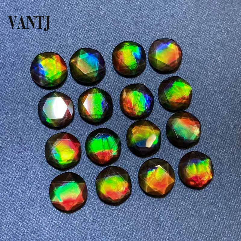 

VANTJ Natural Ammolite Loose Gemstone 1PC Ammonite for Women Party Birthday Gift Diy Jewelry Good Quality Stone