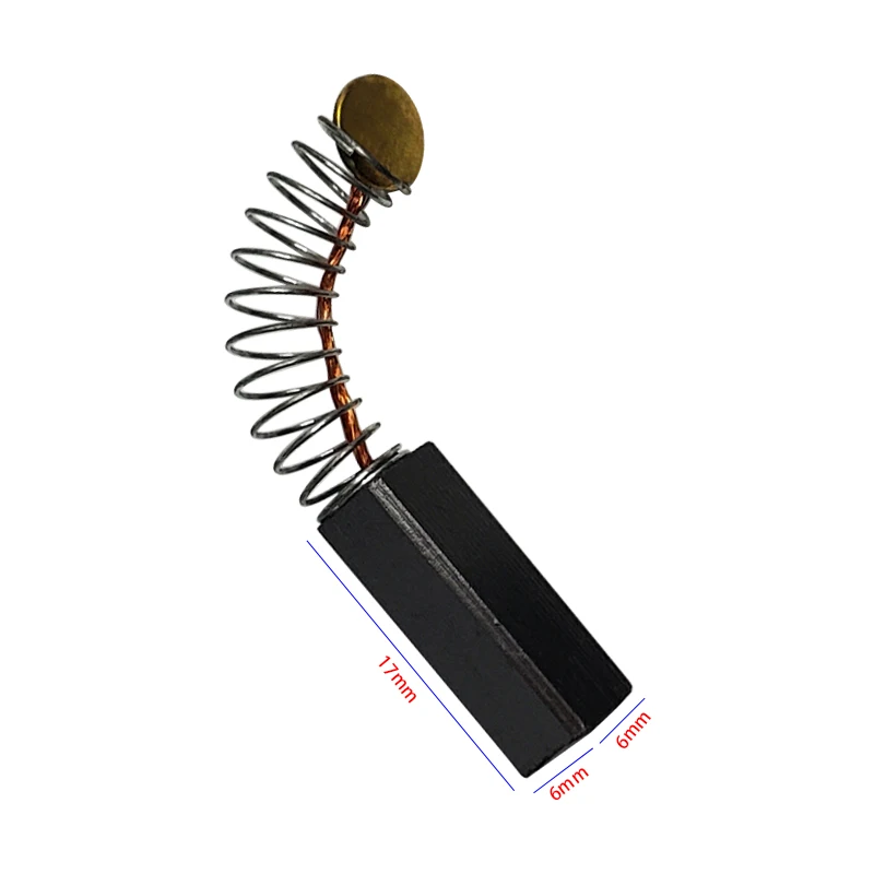 10pcs/Lot Angle Grinder Carbon Brush Angle Grinder Replacement Spare Parts Carbon Brushes 6mm x 6mm x 17mm