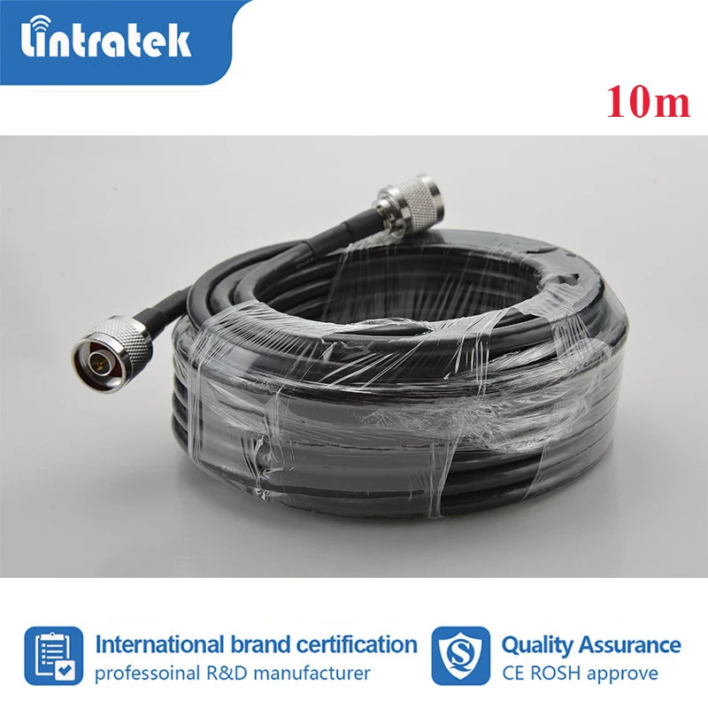 Lintratek 10-30m meter 5D Coaxial Cable 50ohm N Male to N Male For 2G 3G 4G Cell Mobile Phone Signal Booster Repeater Amplifier