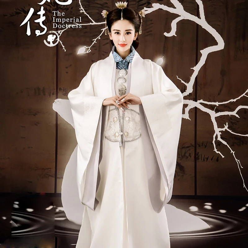 Ming Dynasty Empress Princess Drama Costume Female White Hanfu Simplified Version for TV Play The Imperial Doctress