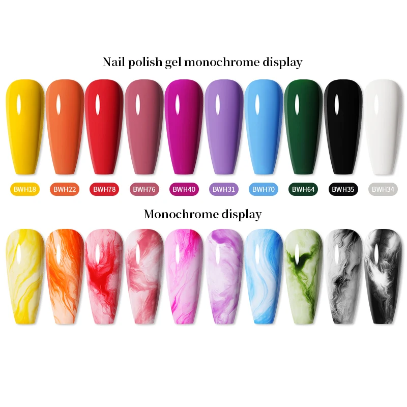 BORN PRETTY 10ml Clear Watercolor Nail Gel Gradient Effect Gel Polish Soak Off UV LED Nail Art Gel Function Gel