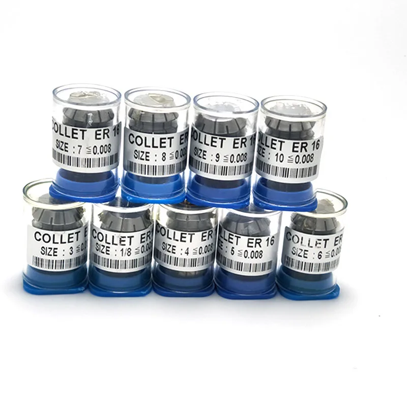 

High Precision 9pcs ER16 collets ER 16 Spring Collet Suitable for ER Collet Chuck Holder hardened collet