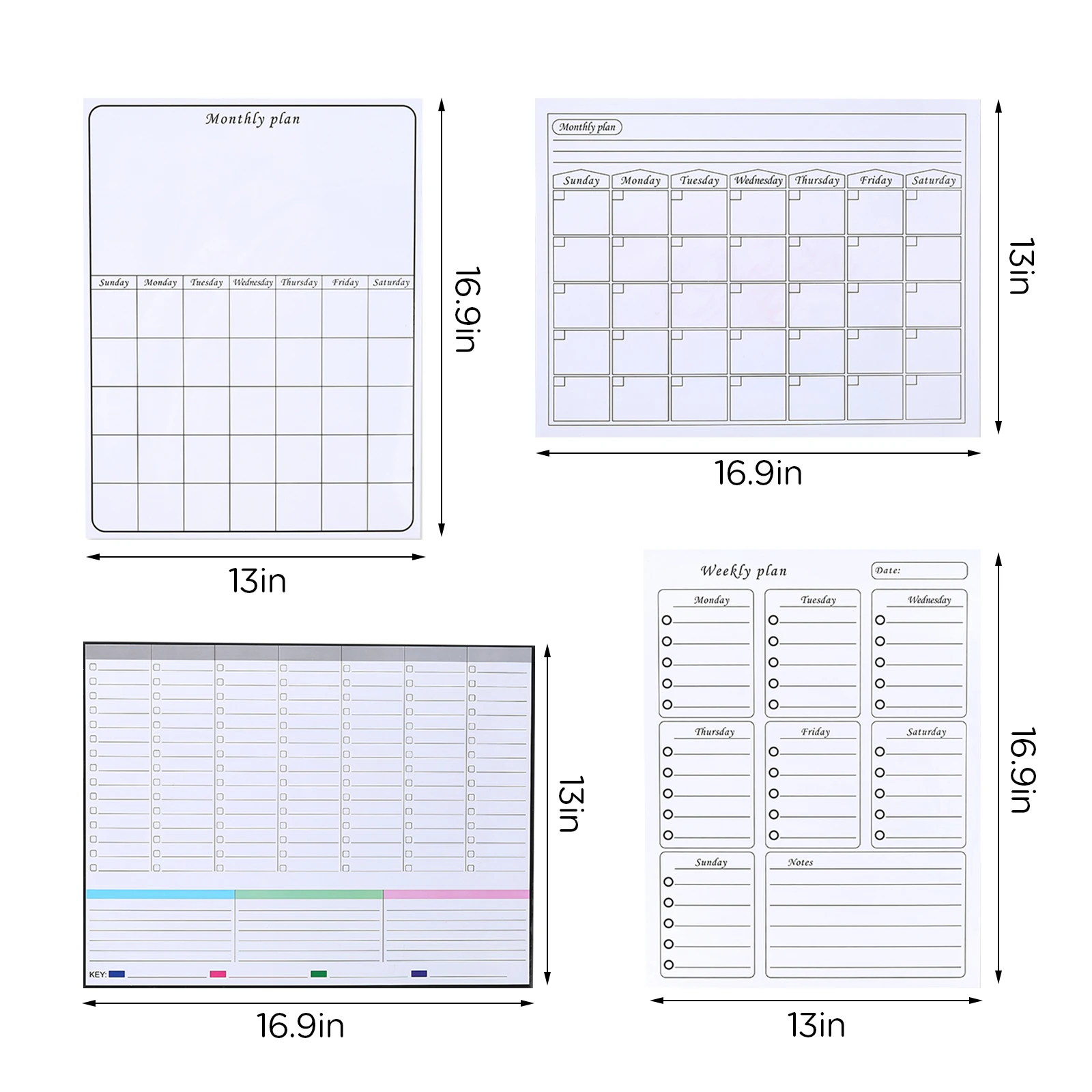 Refrigerator Sticker Compact Monthly Planner Weekly Planner Reusable Family Planner For Home Decor Family Organization Meal