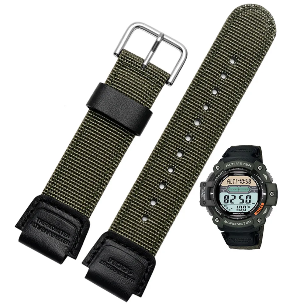 Nylon Strap Watchband for Casio SGW-300 AQW-110 SGW-400H W-735H W-S200H AE-1000W AE-1200 AEQ-110W Replacement Band Bracelet