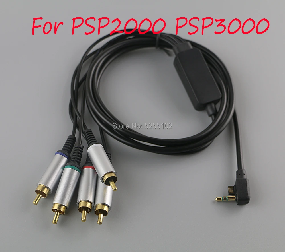 10pcs Audio Video Cable to RCA Extension Composite Data Cord for Sony PlayStation Portable PSP 2000 3000 Slim To TV Monitor