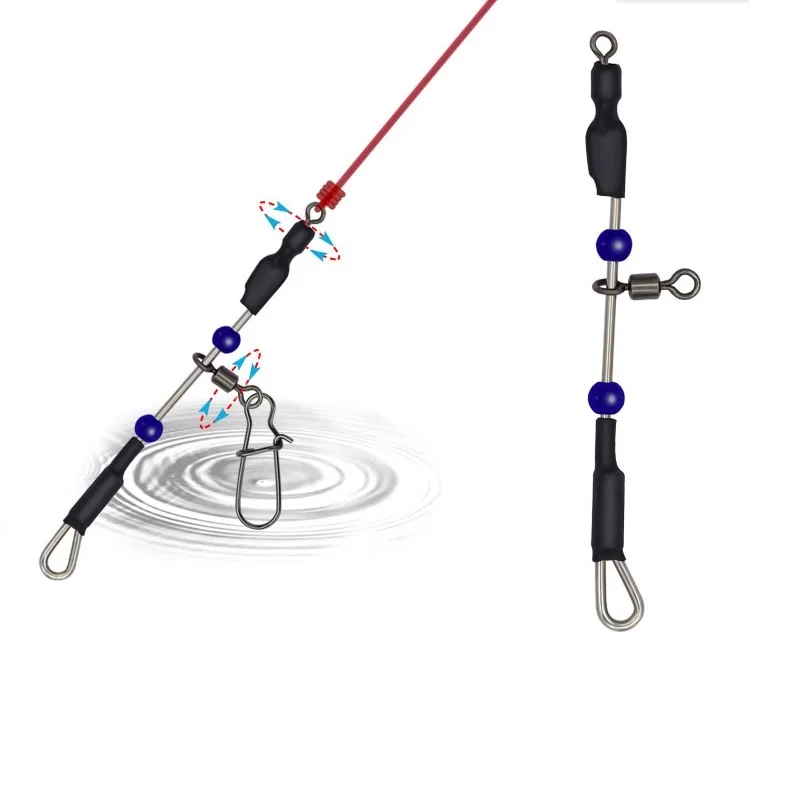 hxy-10-pecas-rolamento-de-aco-inoxidavel-giratorio-manga-de-plastico-gancho-rapido-de-equilibrio-de-pesca-para-acoplamentos-rapidos-acessorios-de-pesca