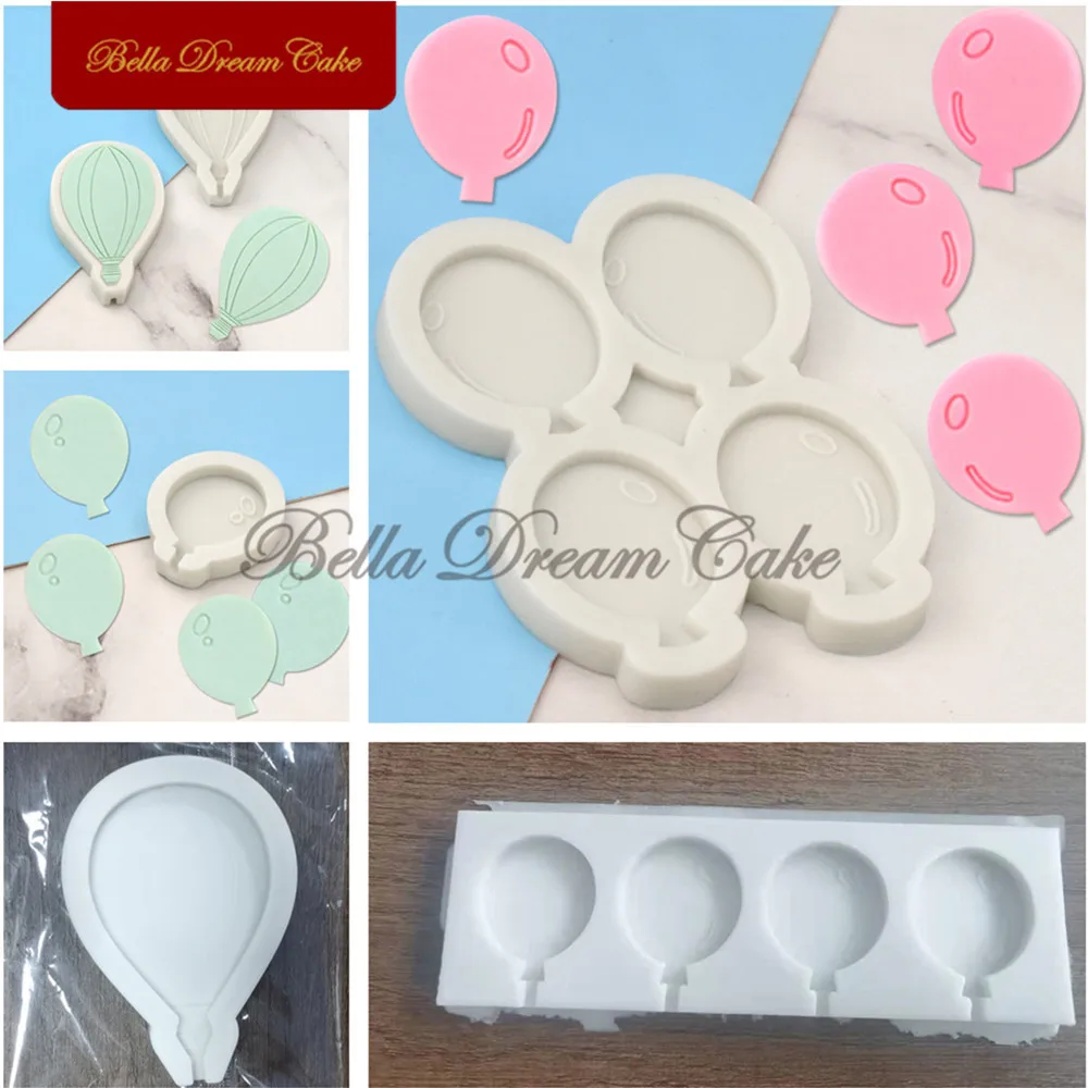 Mini Hot Air Balloon Lollipop Silicone Mold DIY Chocolate Fondant  Mould Candy Cake Topper Molds Cake Decorating Tools Bakeware