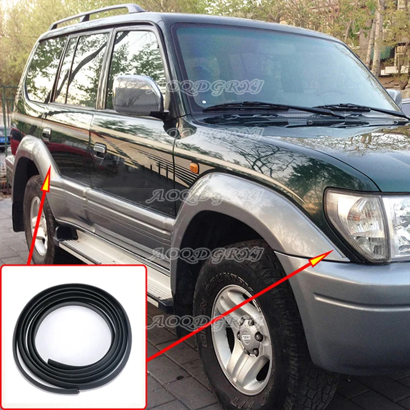 1.5M Fender Flares Wheel Arches Wide body rubber beading rubber lining Fit For Toyota Prado LC90 RZJ95 LC95 1998-2002