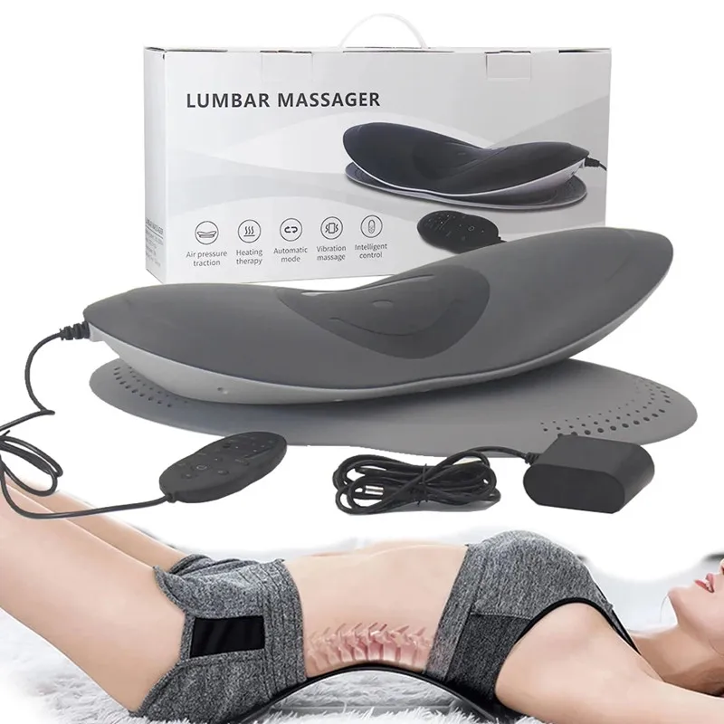 

Electric Air Compression Lumbar Disc Traction Waist Spine Support Heating Therapy Massage Board Relax Stiff Spinal Muscle Pain