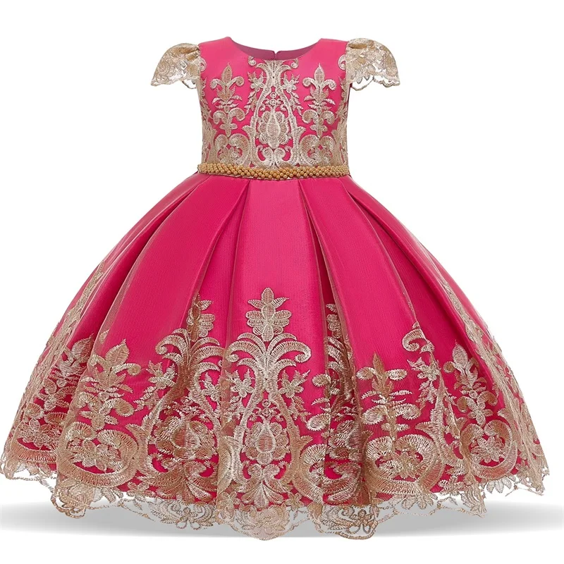 Princess Dress For Girl Lace Wedding Gown Kids Dresses for Girls Carnival Birthday Girls Party Dress New Year Vestido Wear 4-10Y