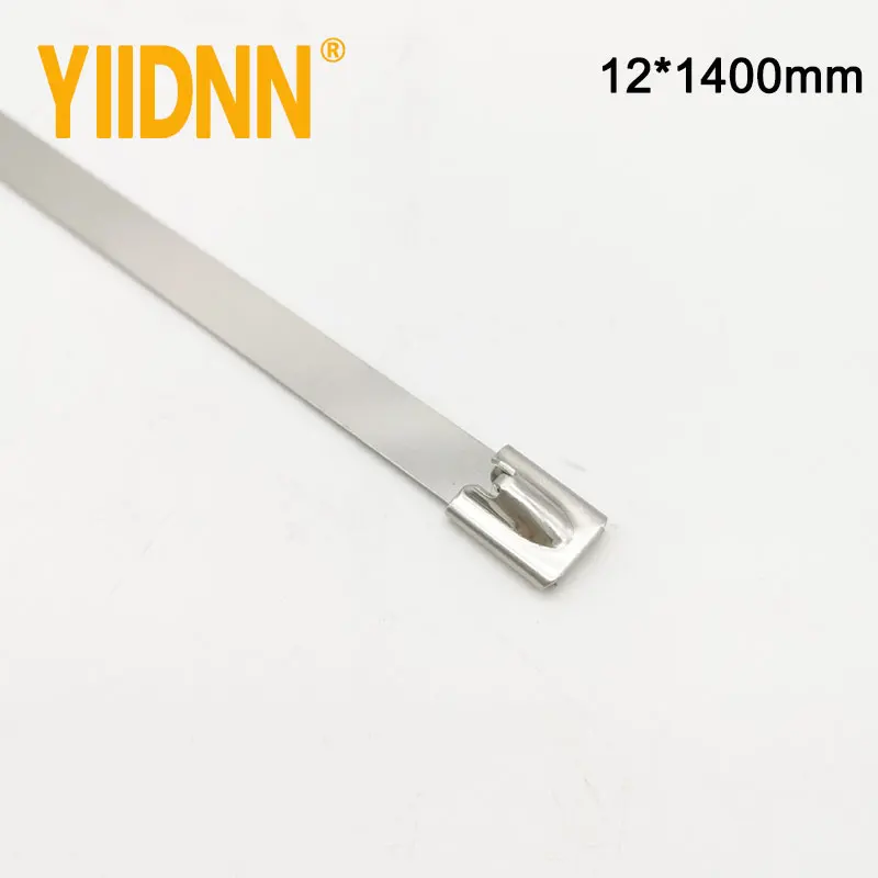 Self-Lock with Tongue Head Stainless Steel Cable Ties  100pc(12mm*1400mm)