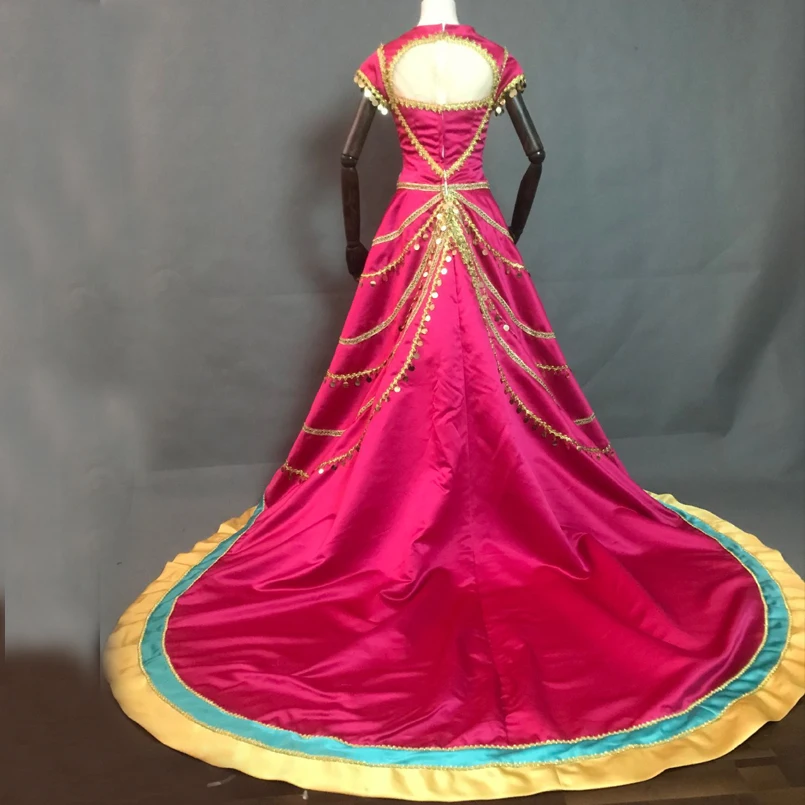 Movie Lamp Cosplay Princess Jasmine Costume Adult Women Stage Performance Dress Fancy Halloween Carnival Party Gown