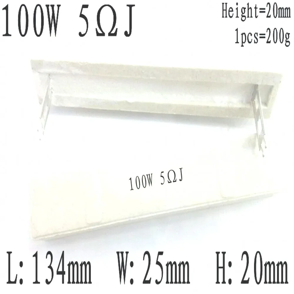 2PCS 100W Keramik Zement Widerstand 0,1R 0,5R 1R 1,5R 2R 2,5R 3R 3,3R 4R 5R 6R 8R 10R 15R 20R 25R 50R 100R 150R 200R 300R 500R 1K – Detail 7