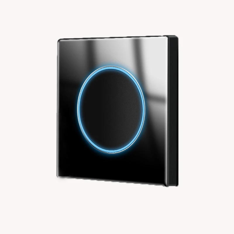 KAMANNI Concealed Wall LED Aperture Light Switch Power Socket USB Household White Glass Panel European socket Installation Box