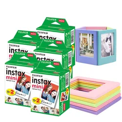 20-100 Sheets White Fujifilm Instax Mini 9 Film with 5 Magnet Photo Frames For Fuji Instax Mini 8 9 7s 70 90 25 Liplay SP-1 SP-2