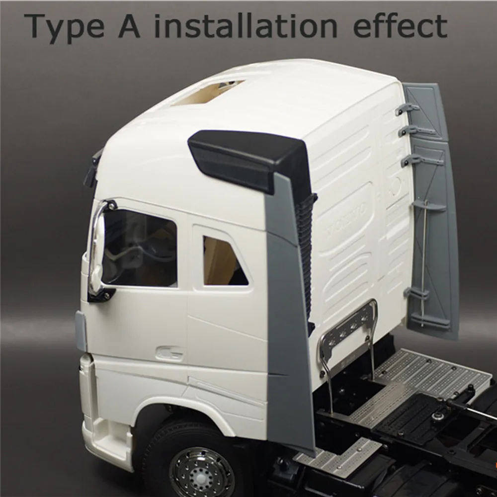 Simulation Spoiler Container Tail Spoiler for 1/14 Tamiya Volvo FH16 750 56360 RC Tractor Trucks Accessories Parts