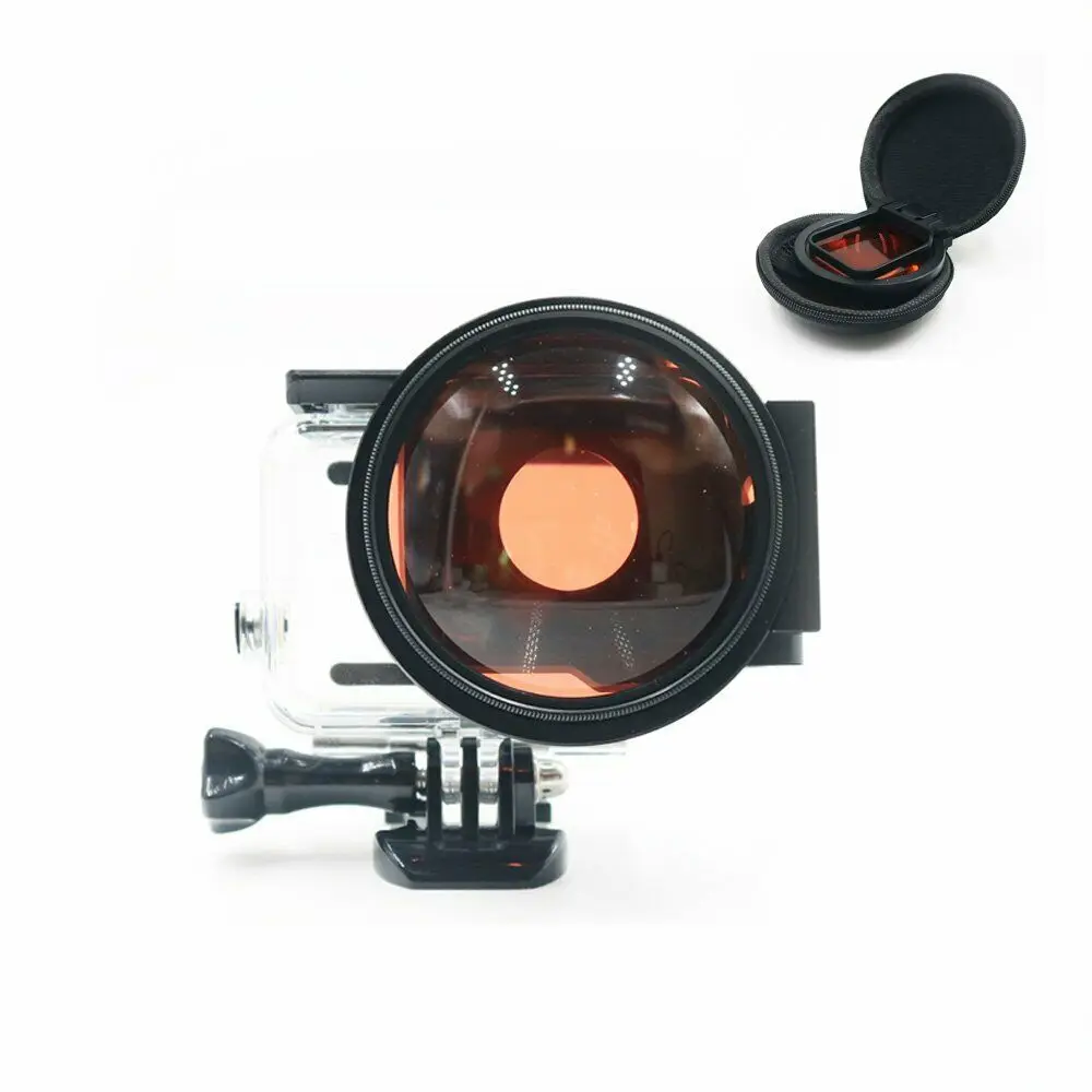 58mm 10X Close-Up Macro Filter Red Lens Filter for GoPro Hero 6 5 7 Black & Bag