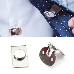 The Hidden Tie Fixed Invisible Steel Magnet Automatic Adsorption Tie Clip for Men Women Accessories