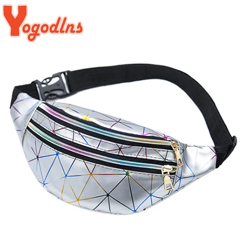 Yogodlns Waist Bags Women Fanny Pack female banana Belt Bag Wallet Bag Holographic Waist Packs Laser Phone Chest Pouch