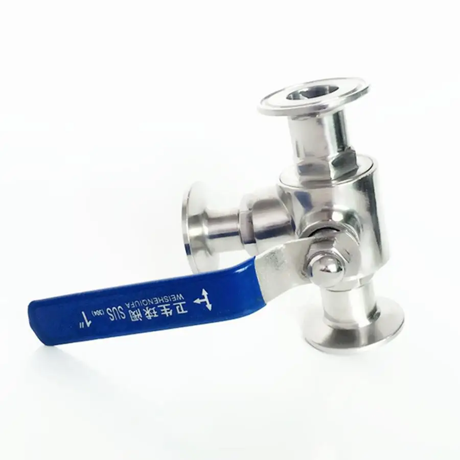 

Fit 38mm 1-1/2" Pipe OD x 1.5" Tri Clamp Sanitary L-Port Ball Valve SUS 316L Stainless Beer Brewing Home