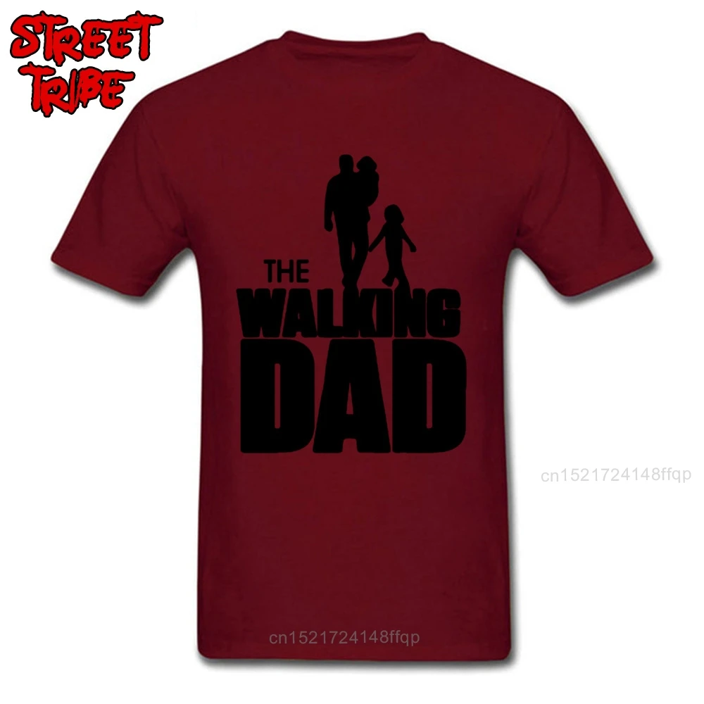 Top T-shirt For Men Walking Dad T Shirt New Funny Best Daddy Gift Tshirt Letter Black White Streetwear The Walking Dead Style