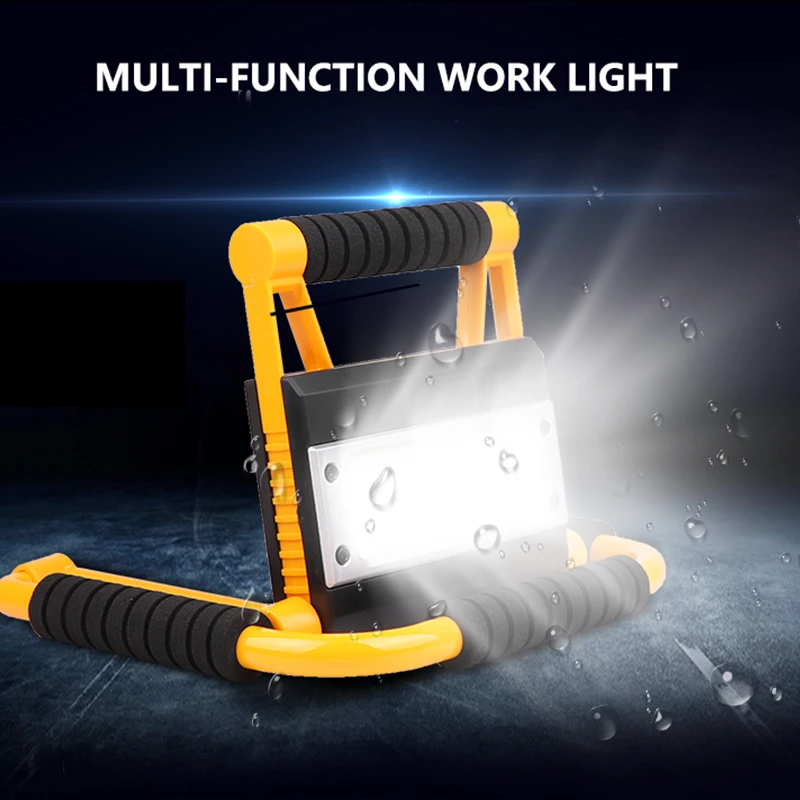 Strong Light LED Work Light Portable Flood Light COB Work Lamp Folding Waterproof Camping Lamp Outdoor Patrol Lighting Lantern