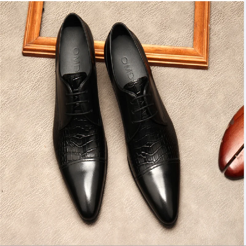 Men's shoes English leather, pointed lace-up business, casual shoes, three-joint dress shoes man - AliExpress Men's shoes English leather, pointed lace-up business, casual shoes, three-joint dress shoes man - AliExpress