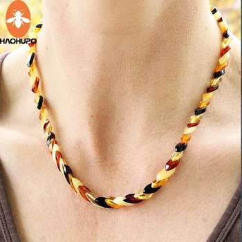 Layered Baltic Amber Necklace Leaf Shape Beads Necklace for Women Amber Necklace/Bracelet/Earrings Amber Jewelry GIC Certificate