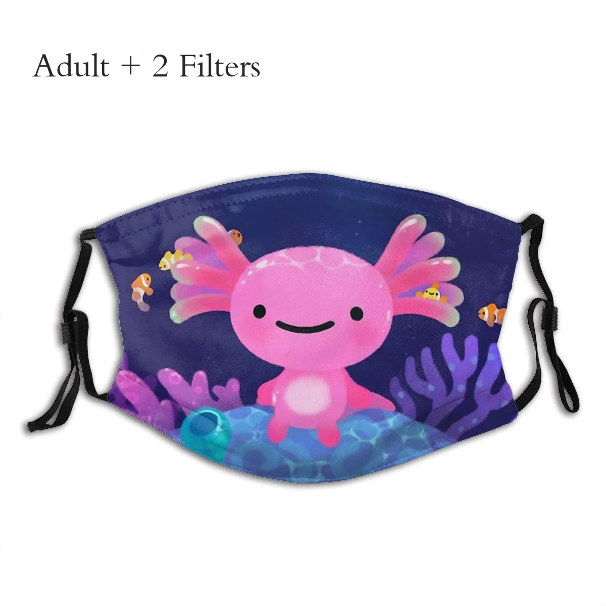 Axolotl – masque de protection Anti-Pollution pour adultes, en corail, doux, sans couture, pour l'extérieur, avec filtres