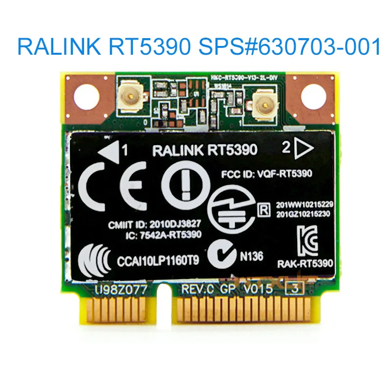 RaLink RT5390 Half Mini PCIe Wlan Wireless WIFI Card 150mpbs SPS:630703-001 per HP G7 CQ57 436 435 431 4230S 4330S all'ingrosso