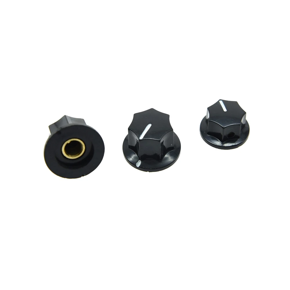 

Black 2xBig & 1xSmall Set of 3 USA Spec 1/4" JB Knobs 6.3mm JB Large and Small Jazz Bass Knobs Set Electric Guitar Accessories