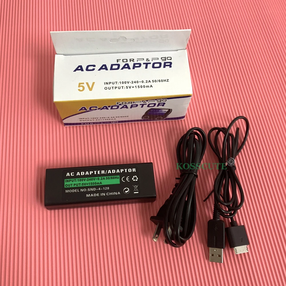 Âu/Mỹ Cắm 5V Tường Nhà USB Sạc Nguồn Điện AC Adapter Dành Cho Máy Chơi Game Sony PS4 PSP Go pspgo Cáp Sạc Dữ Liệu Dây