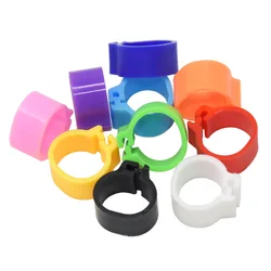 100 Pcs Birds Feet Rings Inner Diameter 10mm Width 7mm Plastic Clip Ring Pigeon Dove Quail Foot Ring Farm Animal Carrier