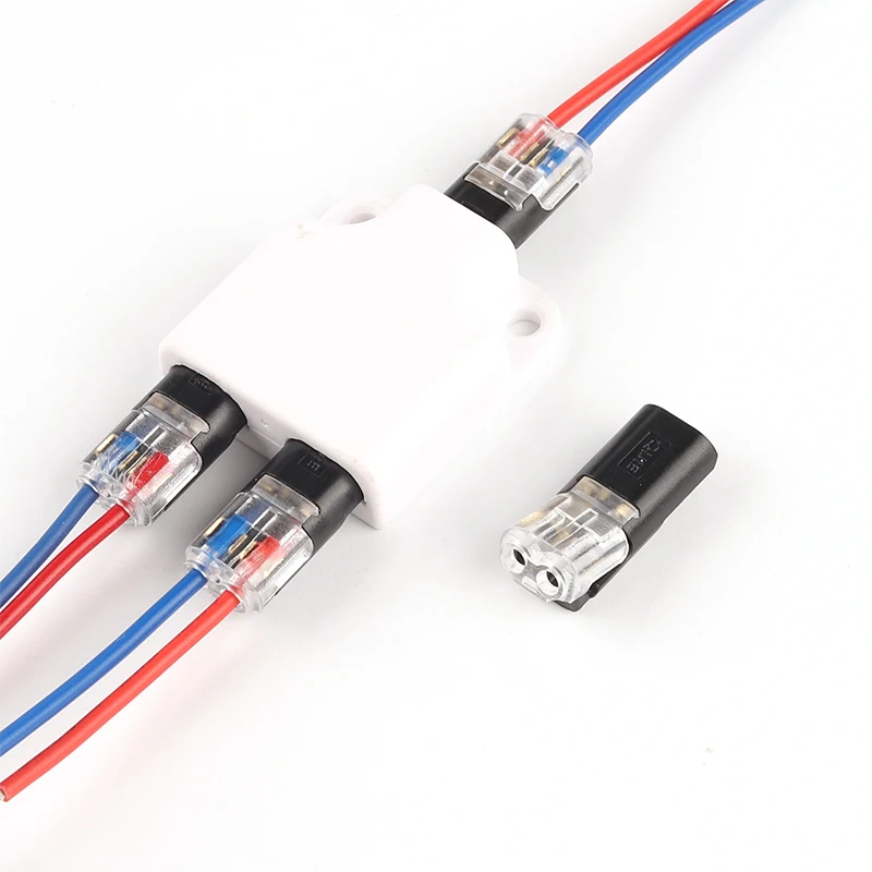 Quick Pluggable wire connector cable crimp terminal block 2-pin LED car wiring connector splitter 22-20AWG