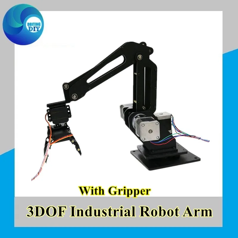 

3dof Industrial Robotic Arm with Motor and Gripper for Writing, Laser Engraving, 3D Printer, Color Recognition