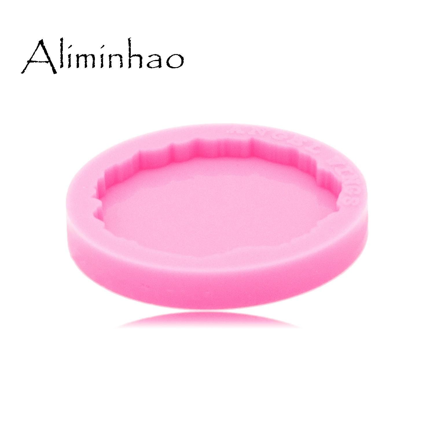 DY0490 Shiny Glossy 4.6cm/1.8in Mould Silicone Epoxy Resin Mold Badge Reel Phone Socket As Well