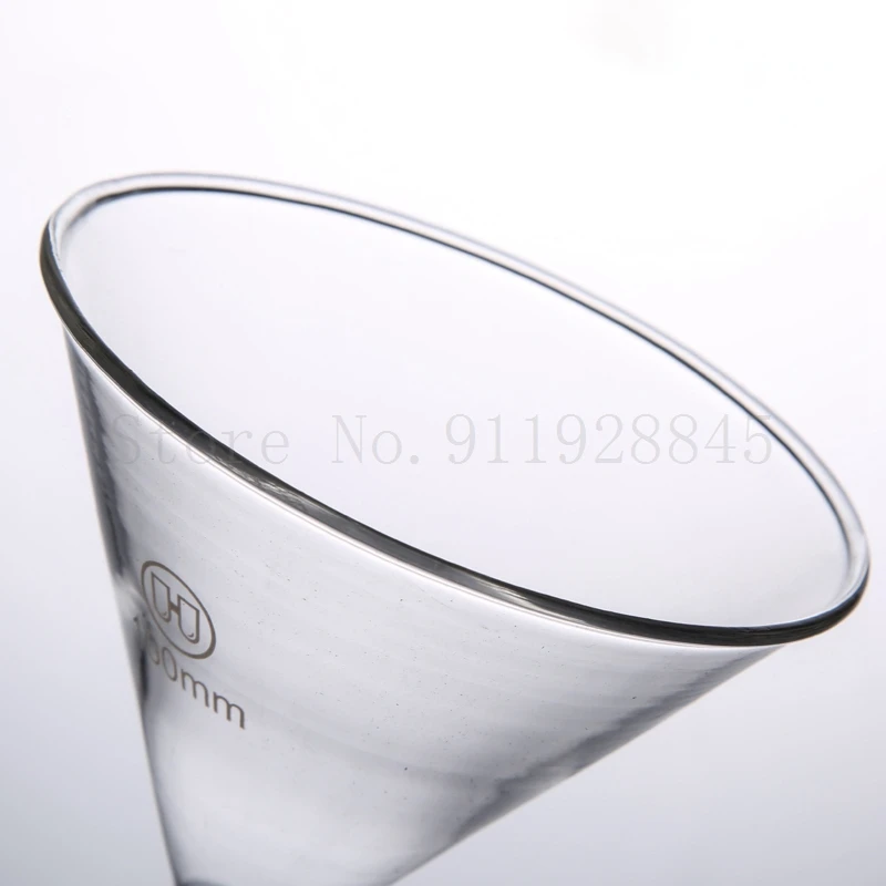 Imagem -05 - Todos os Tamanhos 40 mm a 150 mm Laboratório Triângulo Funil de Vidro Thicked Borosilicate Funil de Vidro Equipamento de Laboratório