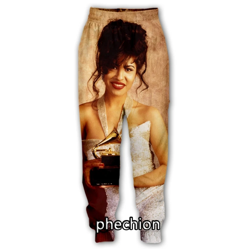 

phechion New Men/Women Popular Selena Quintanilla 3D Printed Casual Pants Fashion Streetwear Men Sporting Long Trousers F118