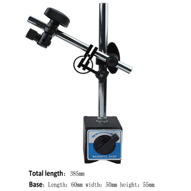 Magnetic Base Holder With Double Adjustable Pole For digital Indicator Test Gauge with Convenient ON/OFF Switch for Automotive