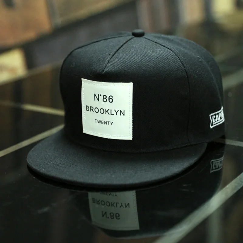 BROOKCircN-Casquette de Baseball pour Homme et Femme, Chapeau de Soleil en Cuir, avec Patch de Document Solide, Style Hip Hop, Nouvelle Collection