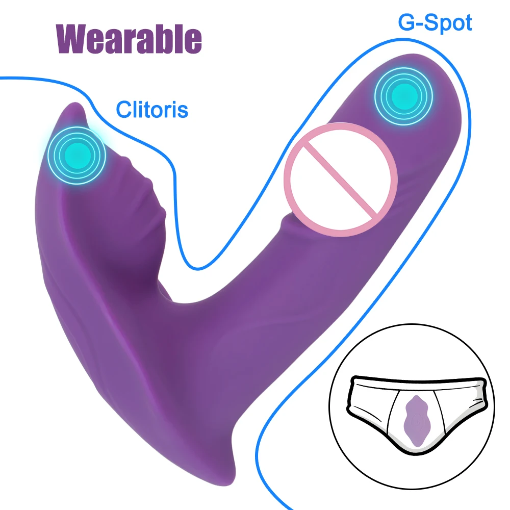 Invisible Wearable G-Spot Dildo Vibrator 9 Speeds Adult Sex Toys for Women Vaginal Clit Stimulator Wireless Remote Control