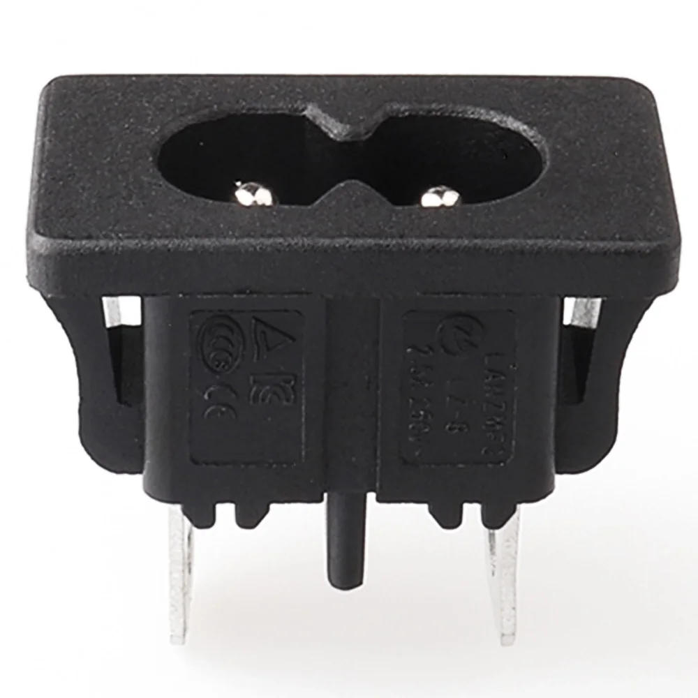 LZ-8-6S9 IEC C8 2Pin AC Power Socket Industrial Plug Electrical Socket Holder