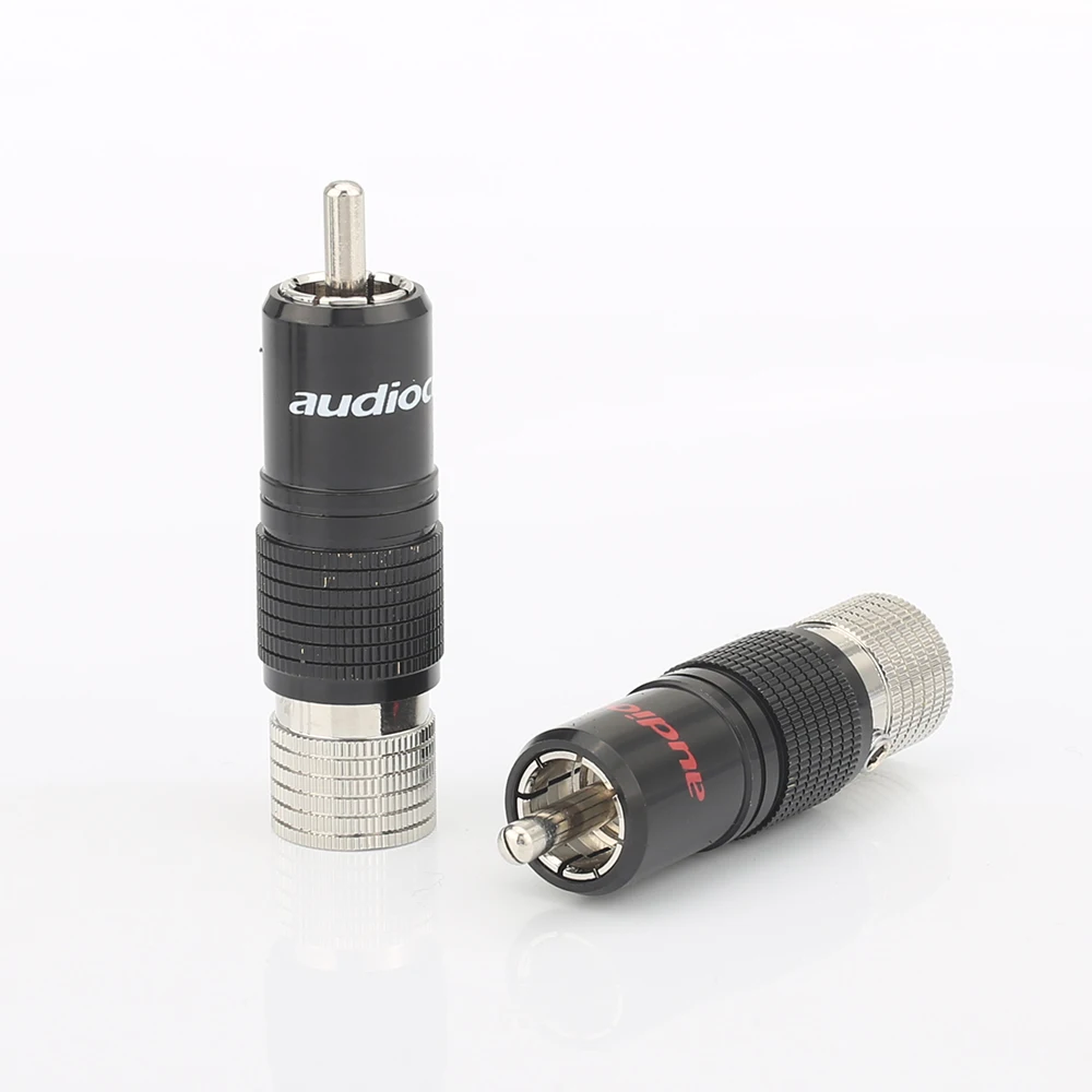 

Hi Fi Audio Rhodium plated RCA terminal Audiophile RCA Connector No Solder