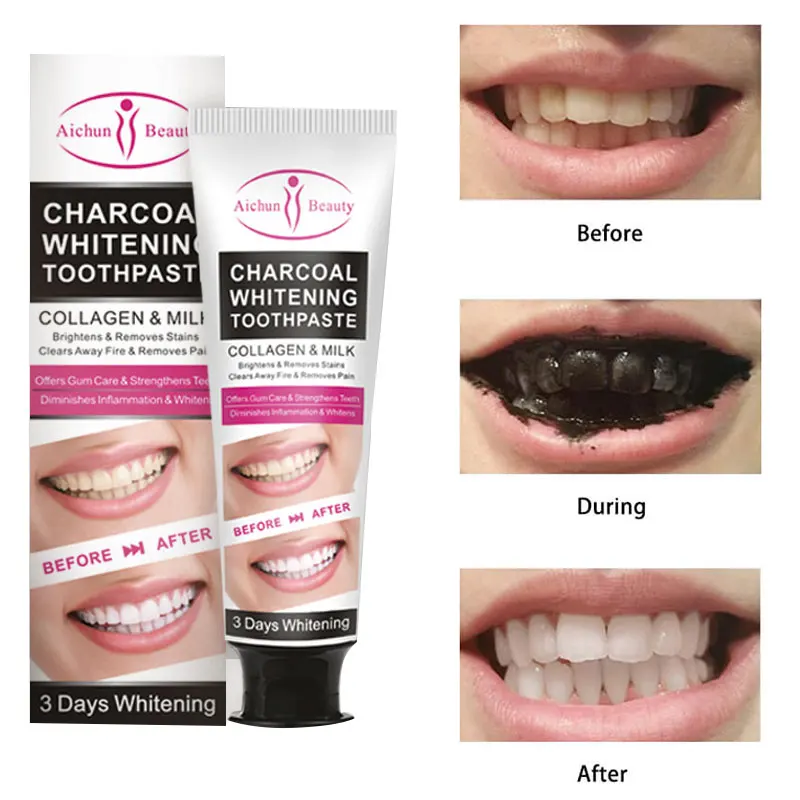 

Bamboo Charcoal Toothpaste Teeth Cleaning Whitening Toothpaste Yellow Teeth Removing Tooth Stains Oral Cleaning Hygiene 100g