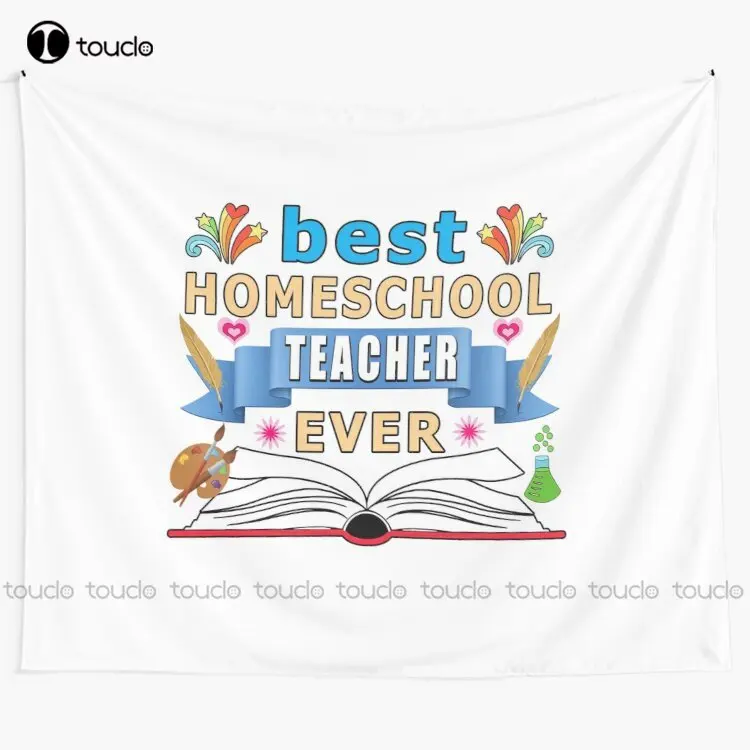 New Best Homeschool Teacher Ever Tapestry Tapestry Indie Tapestry Wall Hanging For Living Room Bedroom Dorm Room Home Decor